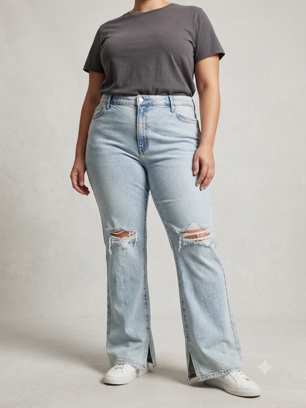 Good American Acid-wash Ripped Jeans N258-10